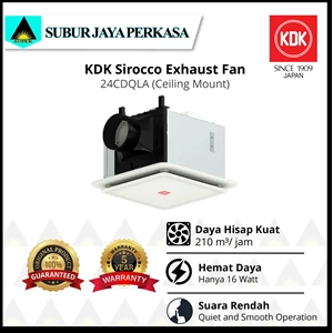 EXHAUST FAN PLAFON KDK 24CDQLA SIROCCO DUCTING